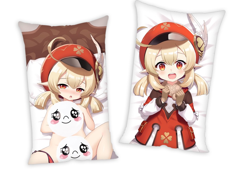 Genshin Impact Klee Anime Two Way Tricot Air Pillow With a Hole 35x55cm(13.7in x 21.6in)