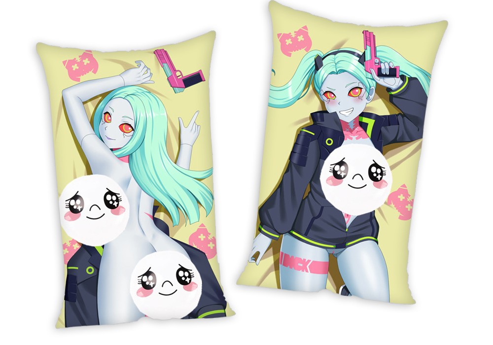 Cyberpunk Edgerunners Rebecca Anime Two Way Tricot Air Pillow With a Hole 35x55cm(13.7in x 21.6in)