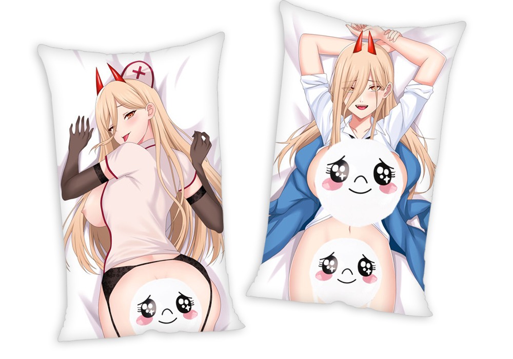 Chainsaw Man Power Anime Two Way Tricot Air Pillow With a Hole 35x55cm(13.7in x 21.6in)