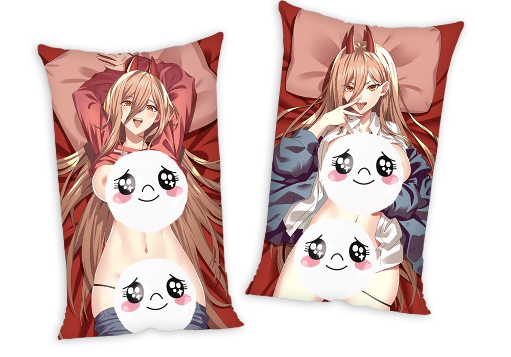 Chainsaw Man Power Anime Two Way Tricot Air Pillow With a Hole 35x55cm(13.7in x 21.6in)