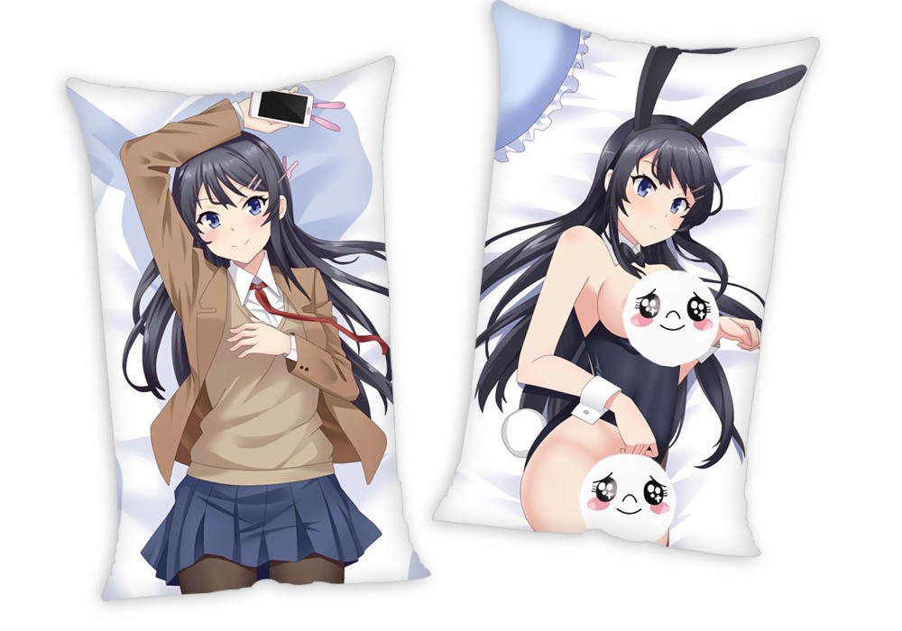 Rascal Does Not Dream of Bunny Girl Senpai Anime Two Way Tricot Air Pillow With a Hole 35x55cm(13.7in x 21.6in)