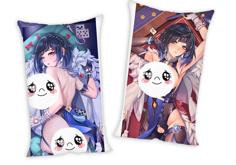 Genshin Impact Yelan Anime Two Way Tricot Air Pillow With a Hole 35x55cm(13.7in x 21.6in)