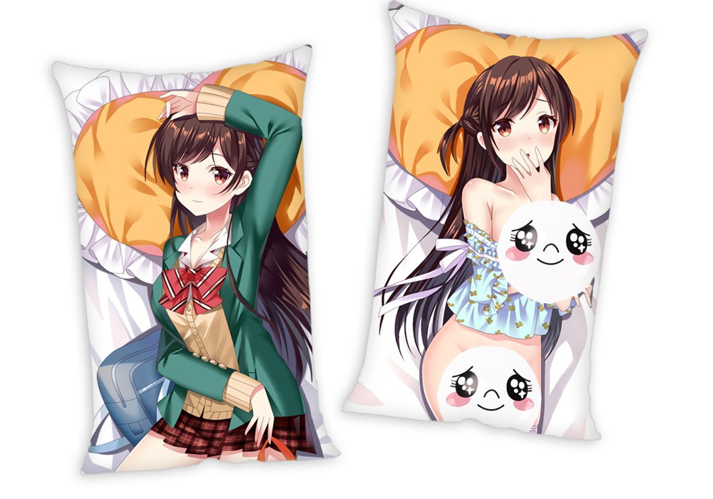 Kanojo Okarishimasu Sarashina Ruka Anime Two Way Tricot Air Pillow With a Hole 35x55cm(13.7in x 21.6in)