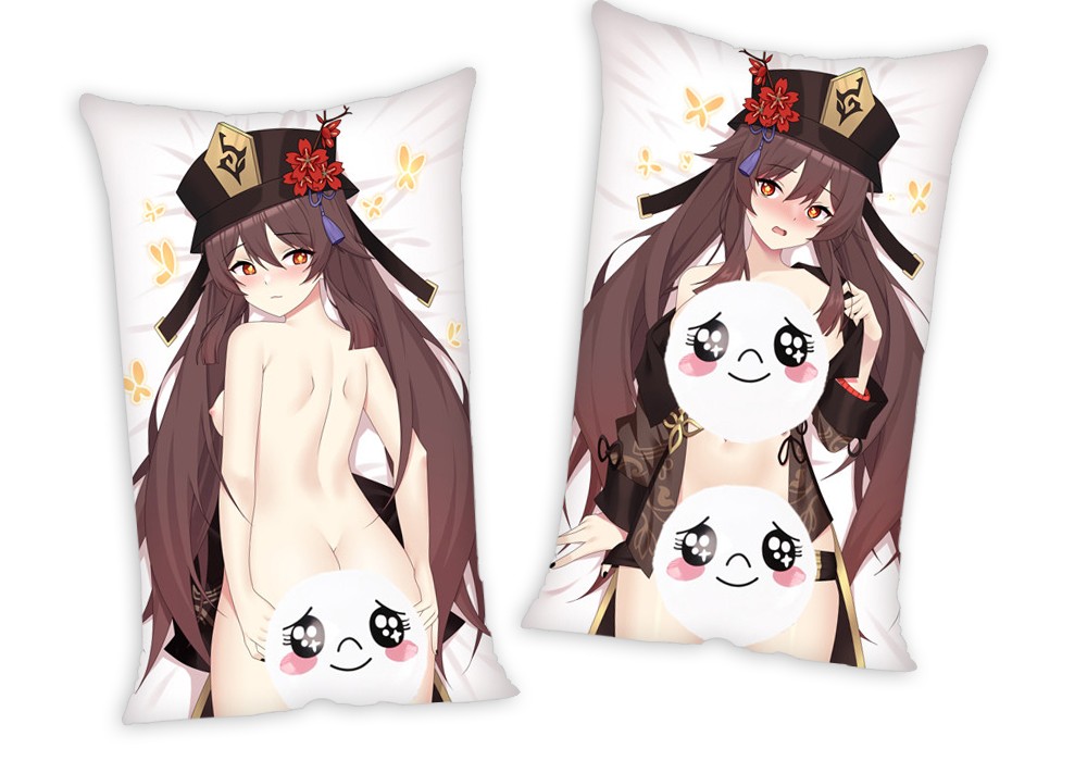 Genshin Impact Hutao Anime Two Way Tricot Air Pillow With a Hole 35x55cm(13.7in x 21.6in)