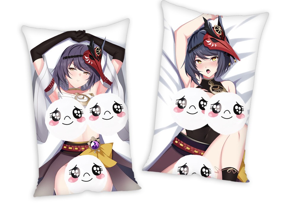 Genshin Impact Sara Anime Two Way Tricot Air Pillow With a Hole 35x55cm(13.7in x 21.6in)