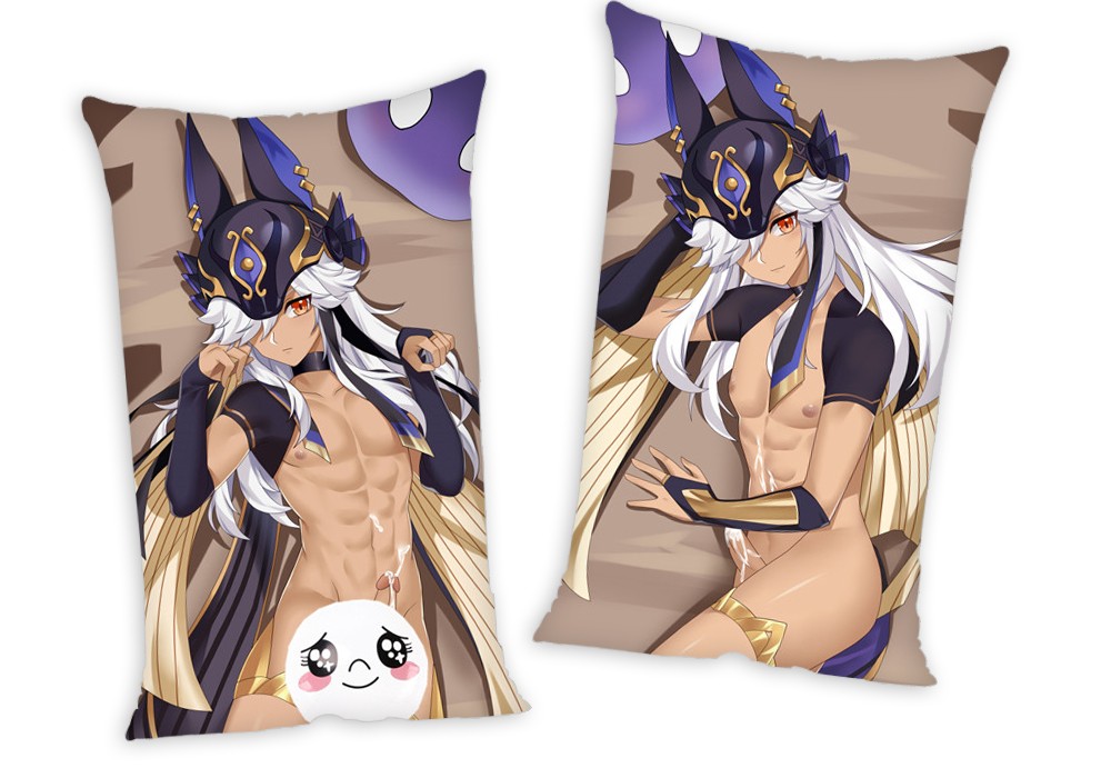 Genshin Impact Cyno Anime Two Way Tricot Air Pillow With a Hole 35x55cm(13.7in x 21.6in)
