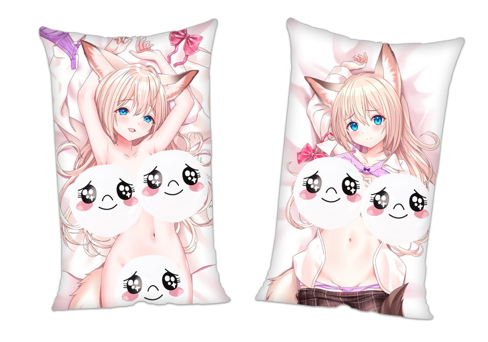 Delusion Black Anime 2Way Tricot Air Pillow With a Hole 35x55cm(13.7in x 21.6in)