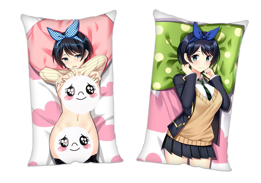 Kanojo Okarishimasu Sarashina Ruka Anime 2Way Tricot Air Pillow With a Hole 35x55cm(13.7in x 21.6in)