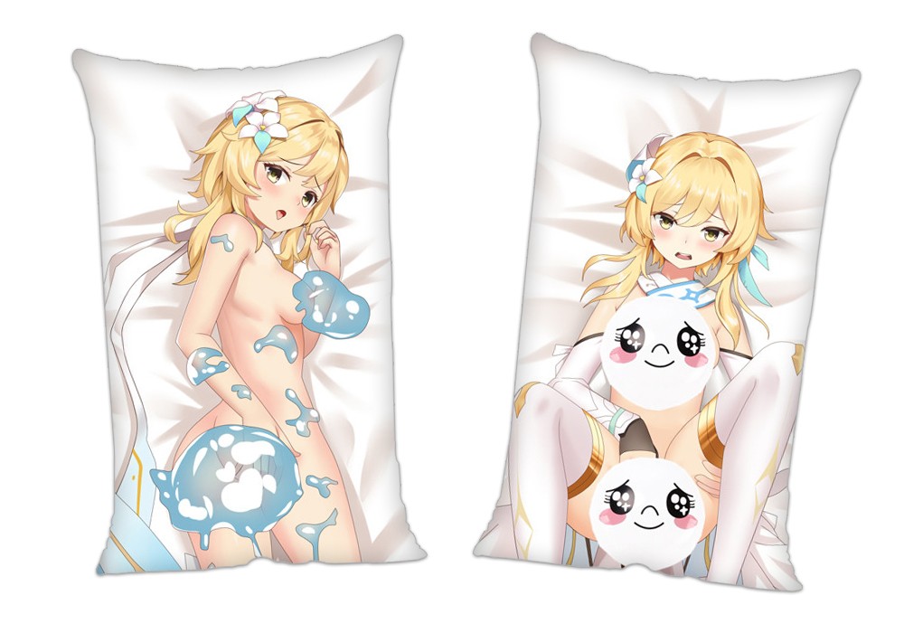 Genshin Impact Lumine Anime 2Way Tricot Air Pillow With a Hole 35x55cm(13.7in x 21.6in)