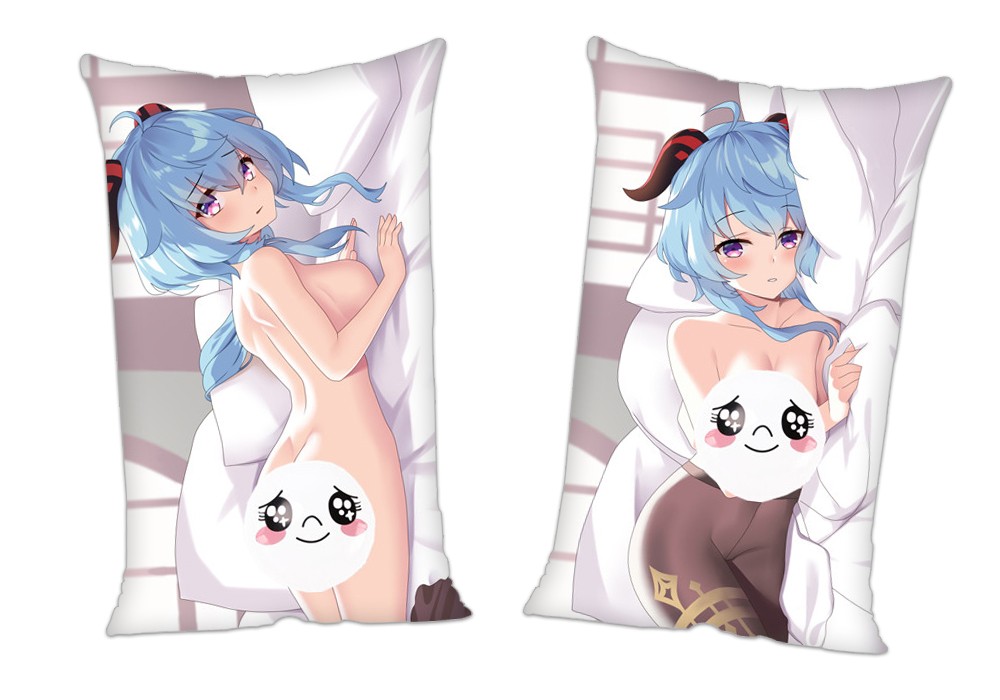 Genshin Impact Ganyu Anime 2Way Tricot Air Pillow With a Hole 35x55cm(13.7in x 21.6in)