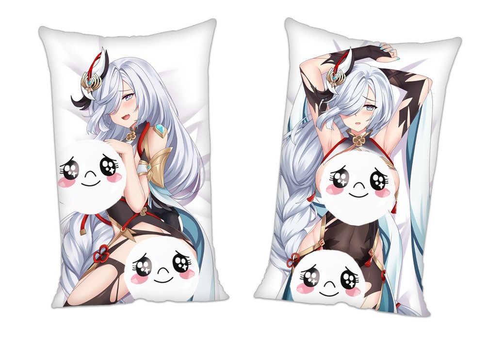 Genshin Impact Shenhe Anime 2Way Tricot Air Pillow With a Hole 35x55cm(13.7in x 21.6in)