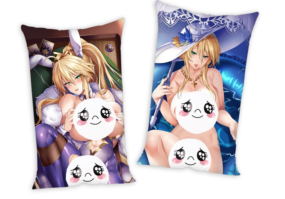 FateGrand Order FGO Altria Pendragon Lancer Anime Two Way Tricot Air Pillow With a Hole 35x55cm(13.7in x 21.6in)