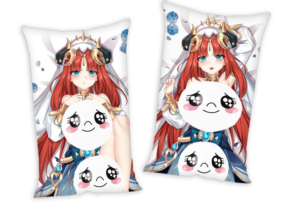 Genshin Impact Nilou Anime Two Way Tricot Air Pillow With a Hole 35x55cm(13.7in x 21.6in)