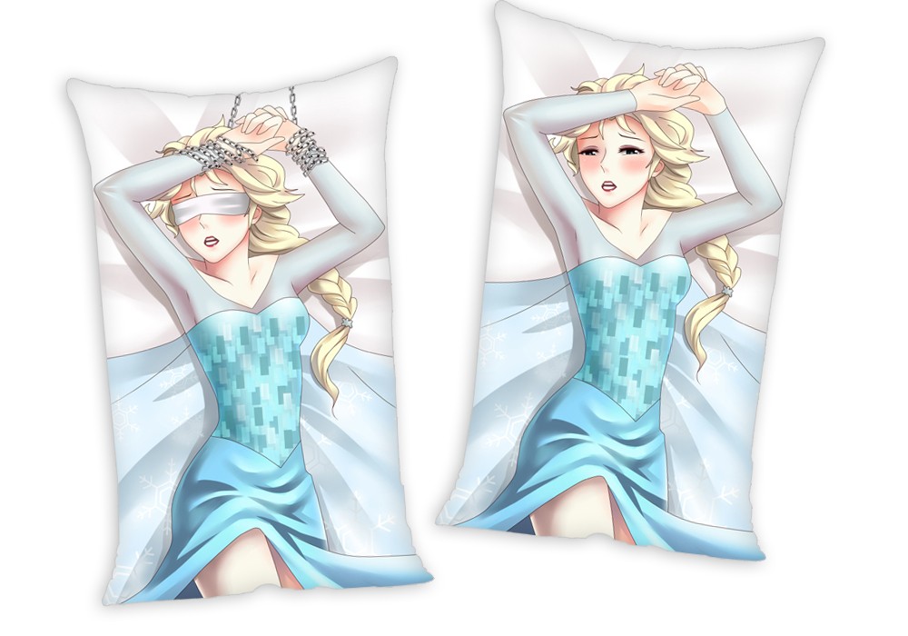 Frozen Elsa Anime Two Way Tricot Air Pillow With a Hole 35x55cm(13.7in x 21.6in)