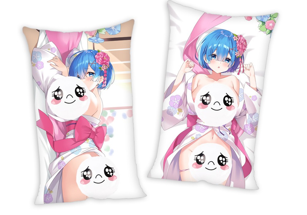 ReZero Rem Anime Two Way Tricot Air Pillow With a Hole 35x55cm(13.7in x 21.6in)
