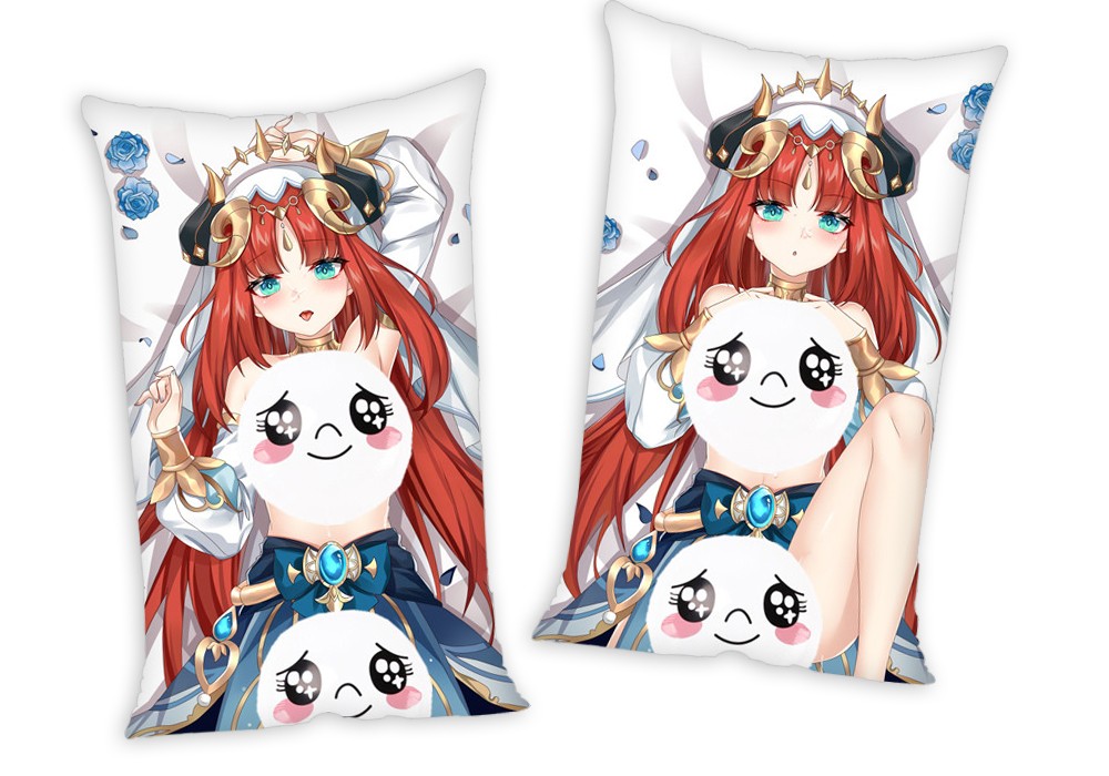 Genshin Impact Nilou Anime Two Way Tricot Air Pillow With a Hole 35x55cm(13.7in x 21.6in)