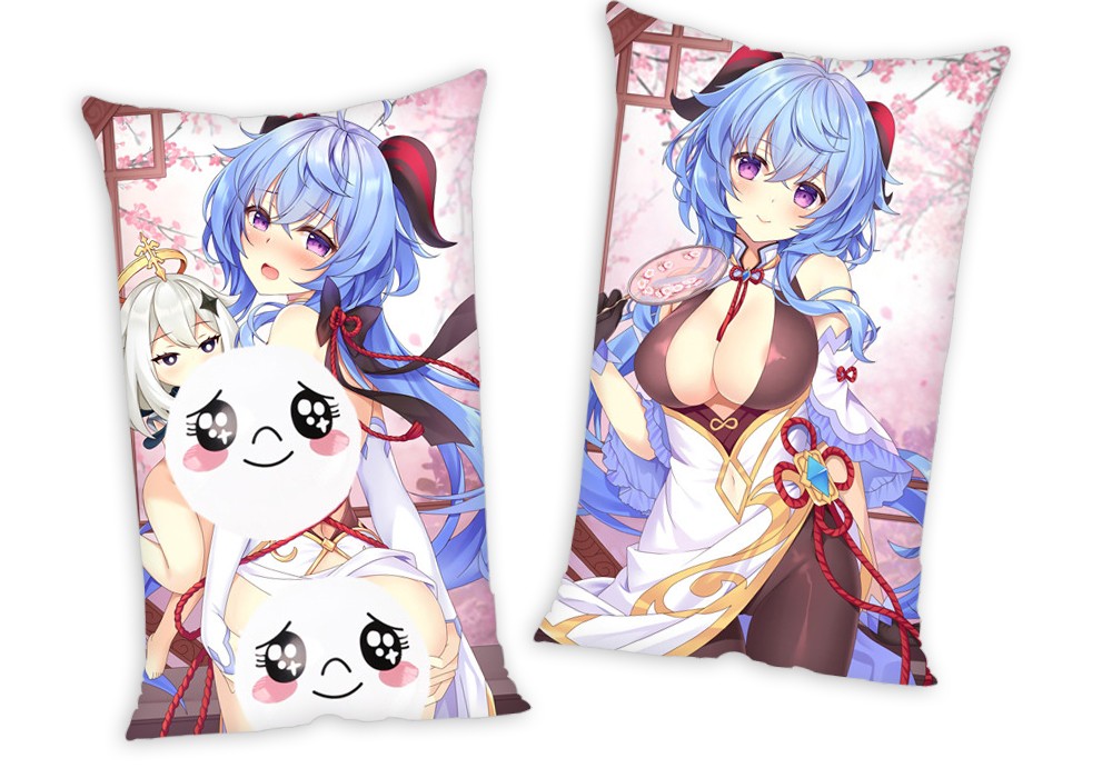 Genshin Impact Ganyu Anime Two Way Tricot Air Pillow With a Hole 35x55cm(13.7in x 21.6in)