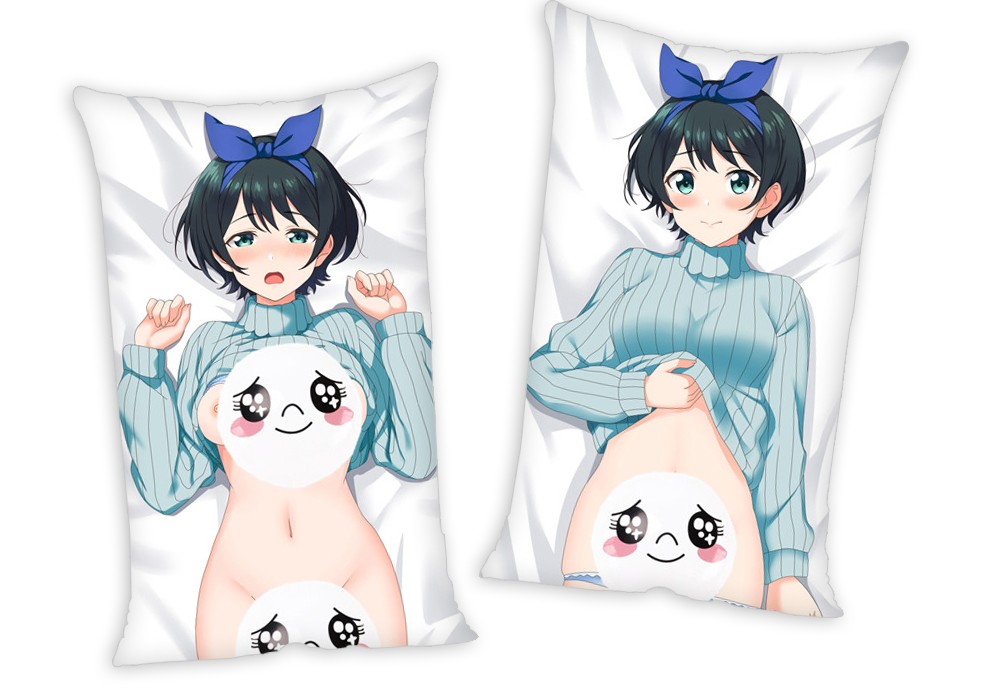 Kanojo Okarishimasu Sarashina Ruka Anime Two Way Tricot Air Pillow With a Hole 35x55cm(13.7in x 21.6in)