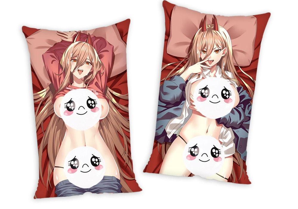 Chainsaw Man Power Anime Two Way Tricot Air Pillow With a Hole 35x55cm(13.7in x 21.6in)