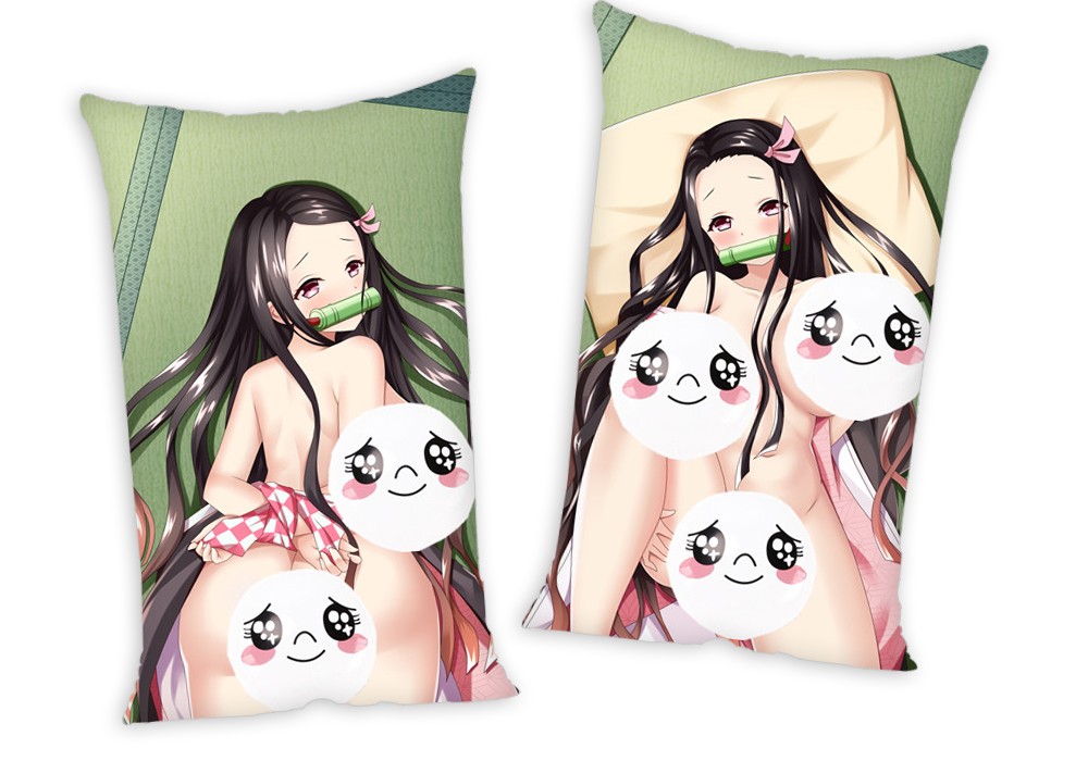 Demon Slayer Kimetsu no Yaiba Kamado Nezuko Anime Two Way Tricot Air Pillow With a Hole 35x55cm(13.7in x 21.6in)