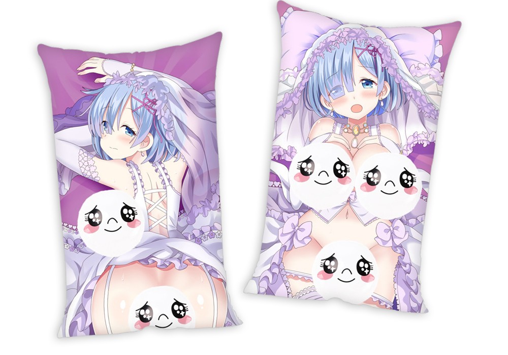 ReZero Rem Anime Two Way Tricot Air Pillow With a Hole 35x55cm(13.7in x 21.6in)