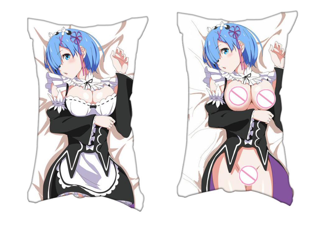 Re Zero Starting Life in Another World Rem Anime 2 Way Tricot Air Pillow With a Hole 35x55cm(13.7in x 21.6in)