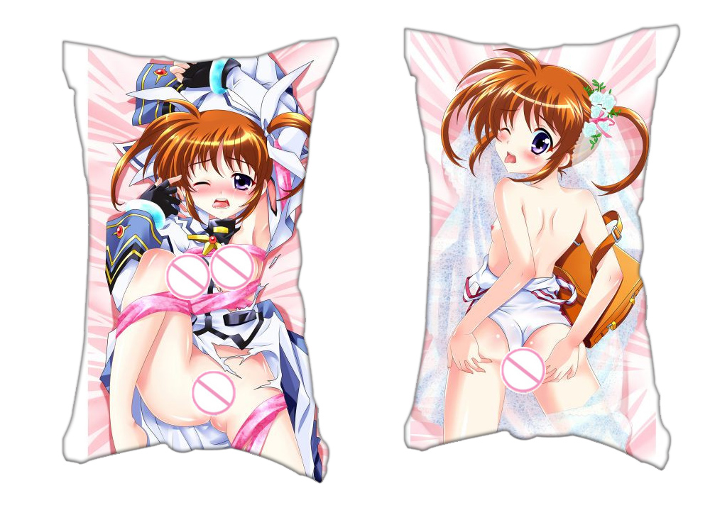 Magical Girl Lyrical Nanoha Anime 2 Way Tricot Air Pillow With a Hole 35x55cm(13.7in x 21.6in)