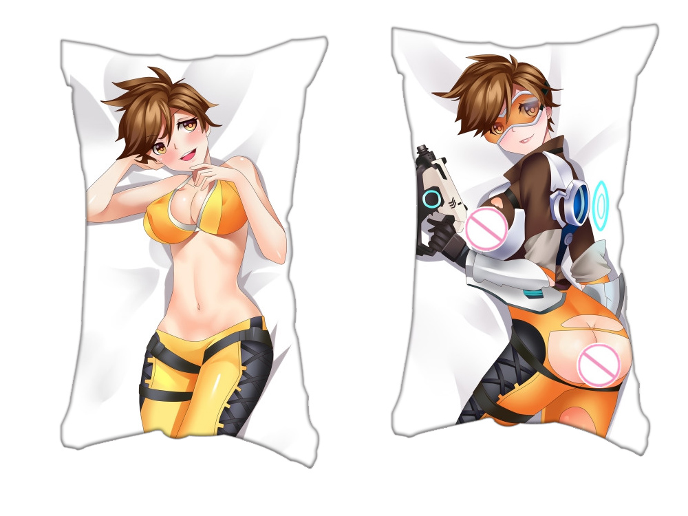 Overwatch Tracer Anime 2 Way Tricot Air Pillow With a Hole 35x55cm(13.7in x 21.6in)