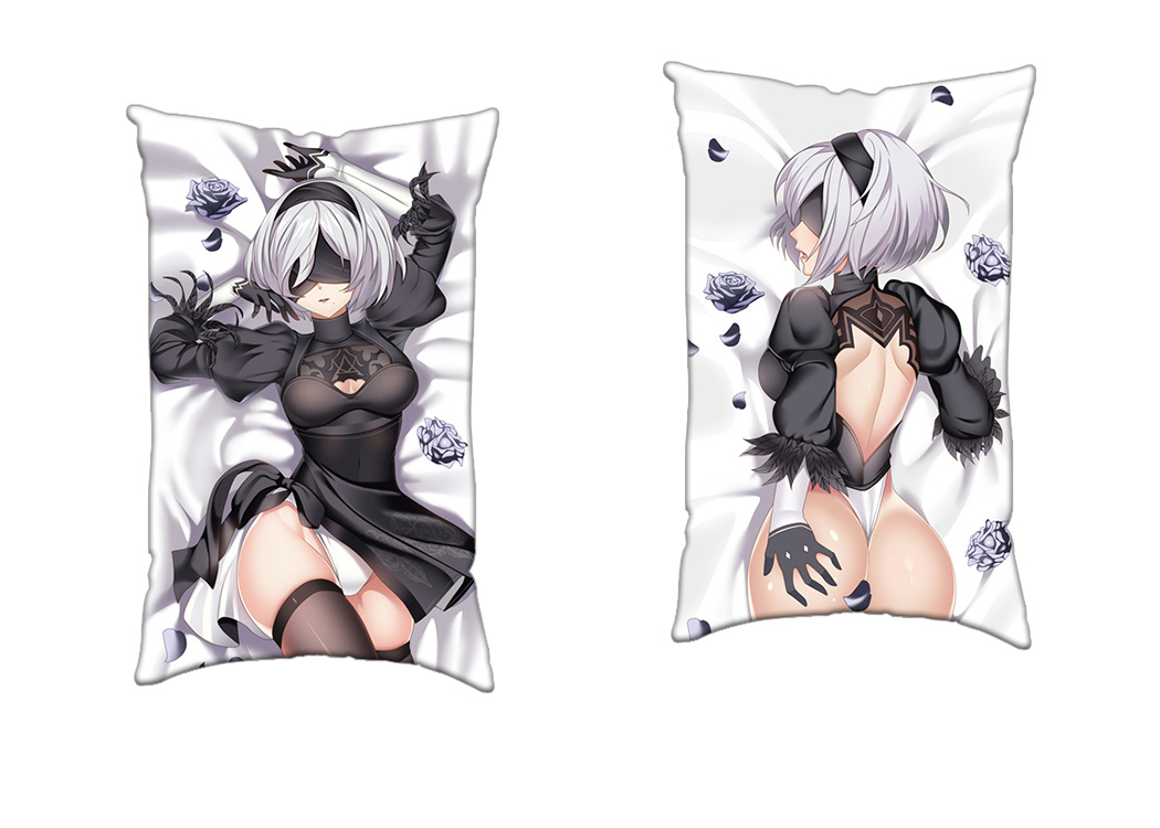 2B Nier Automata Anime 2 Way Tricot Air Pillow With a Hole 35x55cm(13.7in x 21.6in)