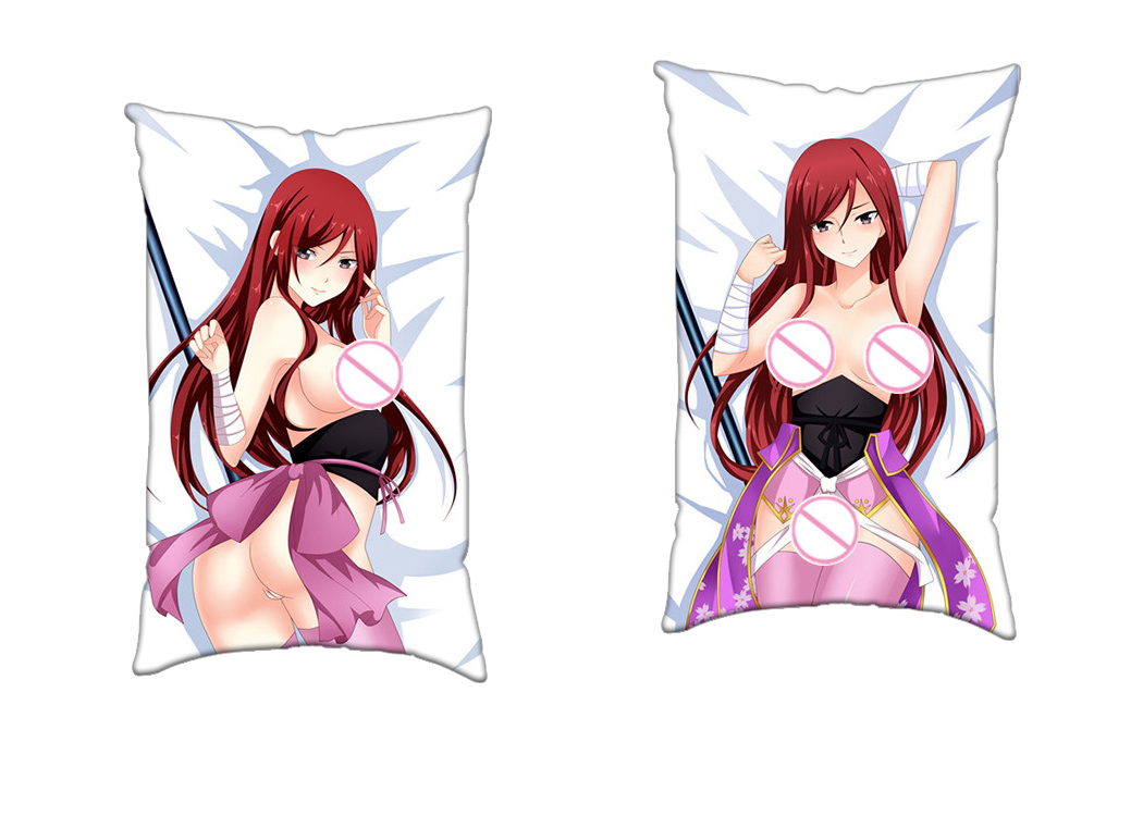 Erza Scarlet Fairy Tail Anime 2 Way Tricot Air Pillow With a Hole 35x55cm(13.7in x 21.6in)