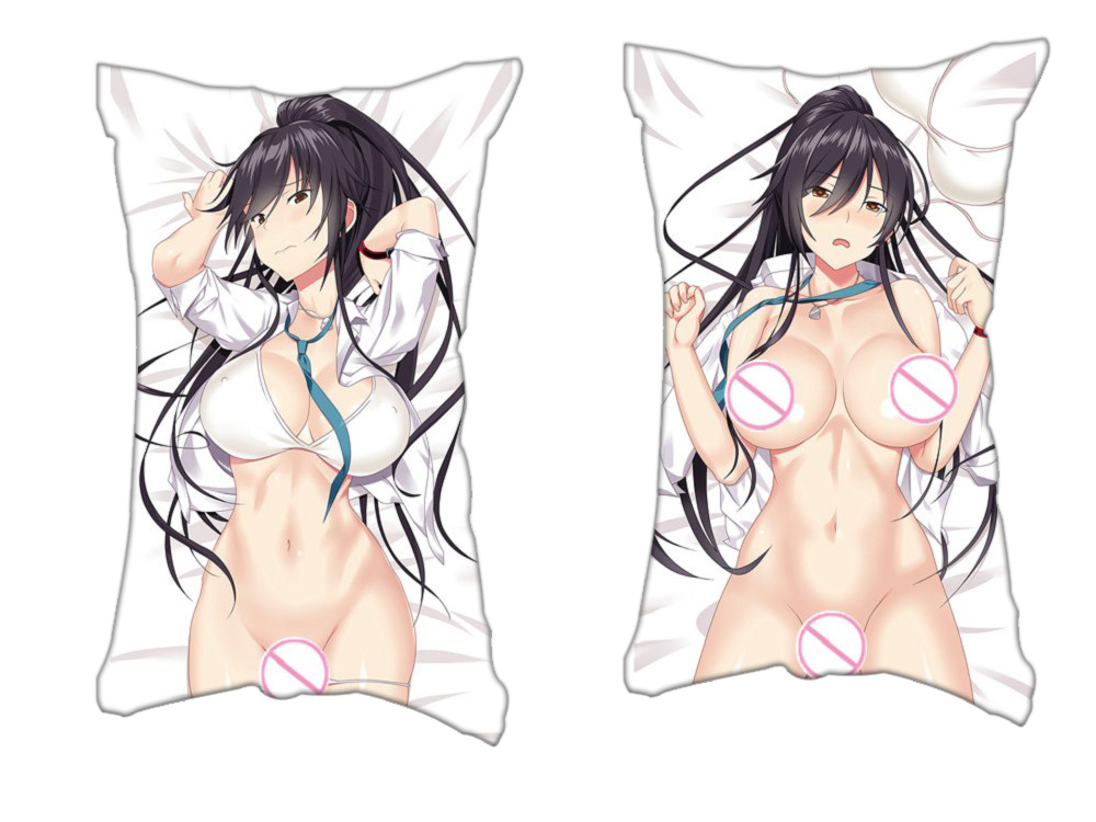 Black Hair Anime 2 Way Tricot Air Pillow With a Hole 35x55cm(13.7in x 21.6in)