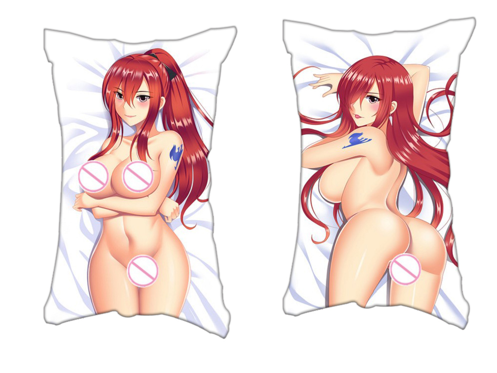 Erza Scarlet Fairy Tail Anime 2 Way Tricot Air Pillow With a Hole 35x55cm(13.7in x 21.6in)