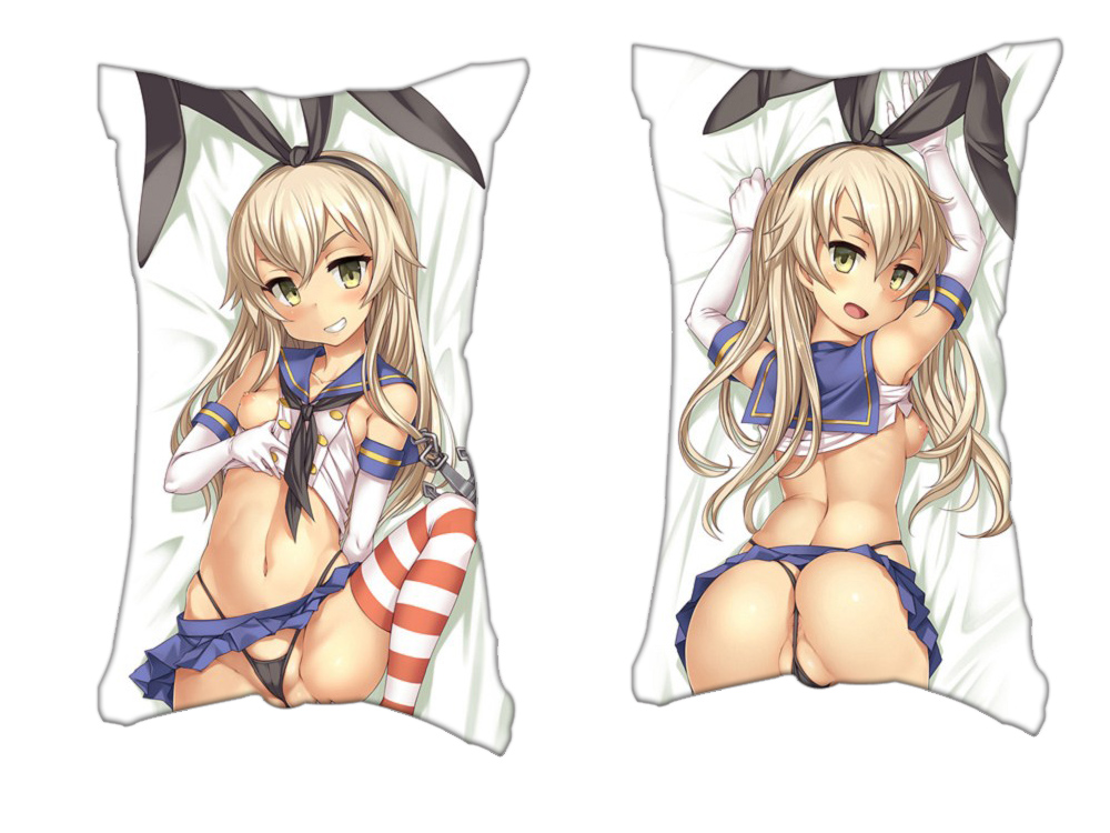 Shimakaze Kai Kantai Collection Anime 2 Way Tricot Air Pillow With a Hole 35x55cm(13.7in x 21.6in)