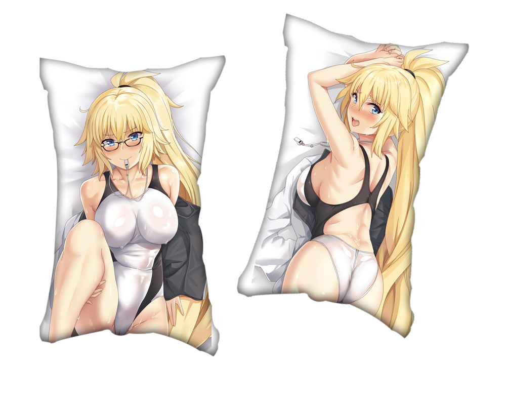 Fate Grand Order FGO Jeanne dArc Swimsuit Anime Two Way Tricot Air Pillow With a Hole 35x55cm(13.7in x 21.6in)