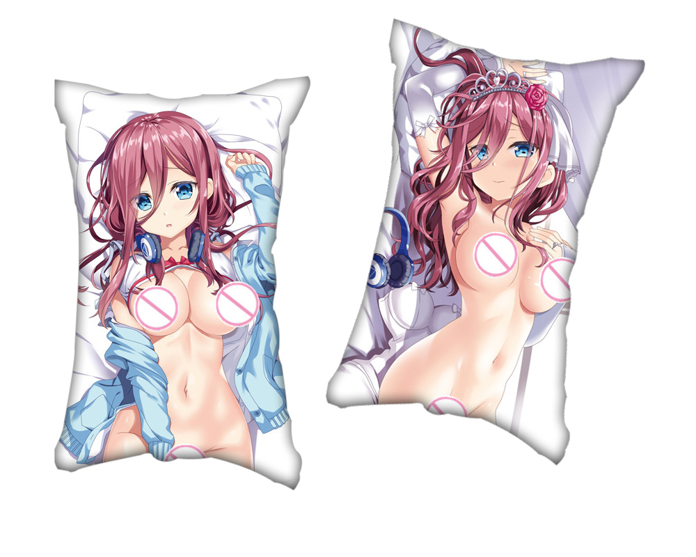 Miku Nakano The Quintessential Quintuplets Anime Two Way Tricot Air Pillow With a Hole 35x55cm(13.7in x 21.6in)
