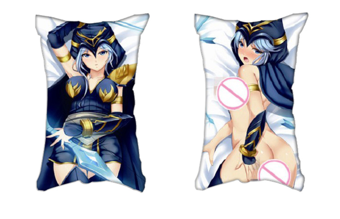 League of Legends Ashe Anime 2 Way Tricot Air Pillow With a Hole 35x55cm(13.7in x 21.6in)