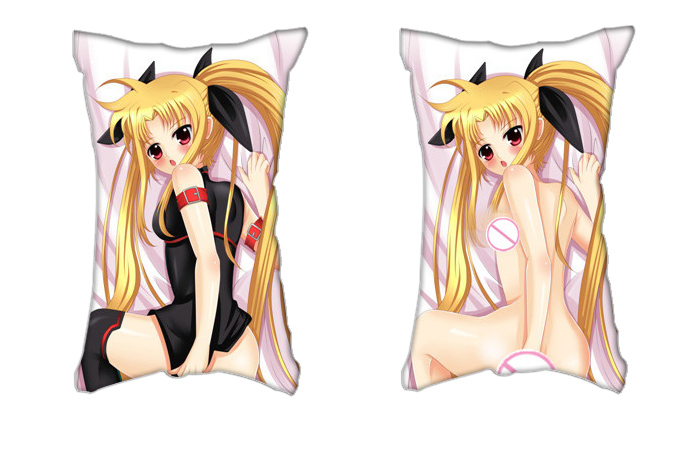 Magical girl lyrical Nanoha Takamachi Anime 2 Way Tricot Air Pillow With a Hole 35x55cm(13.7in x 21.6in)