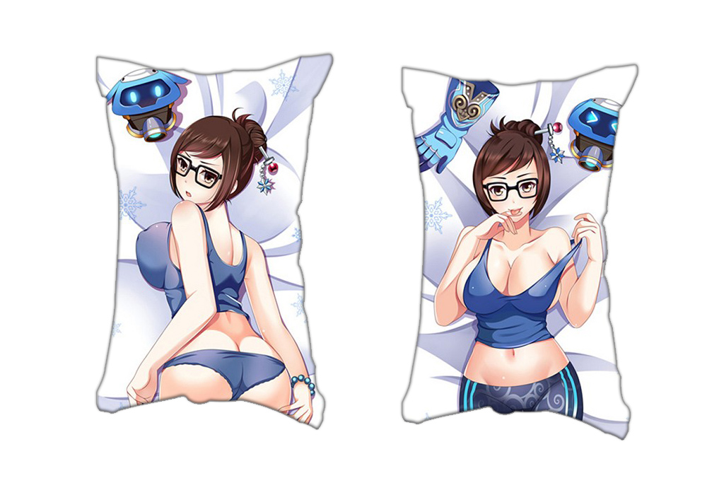 Mei Overwatch Anime 2 Way Tricot Air Pillow With a Hole 35x55cm(13.7in x 21.6in)