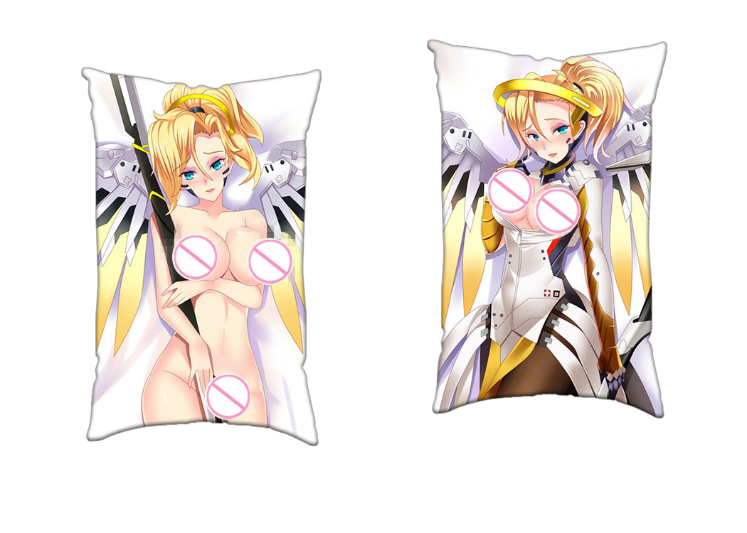 Mercy Overwatch Anime 2 Way Tricot Air Pillow With a Hole 35x55cm(13.7in x 21.6in)