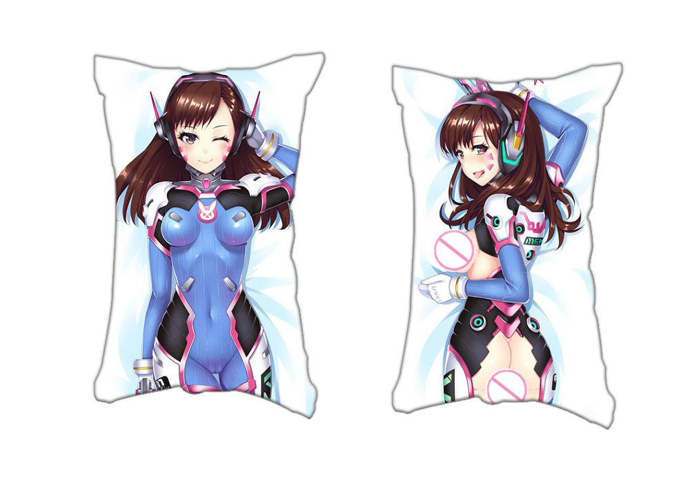 Overwatch DVA Anime 2 Way Tricot Air Pillow With a Hole 35x55cm(13.7in x 21.6in)