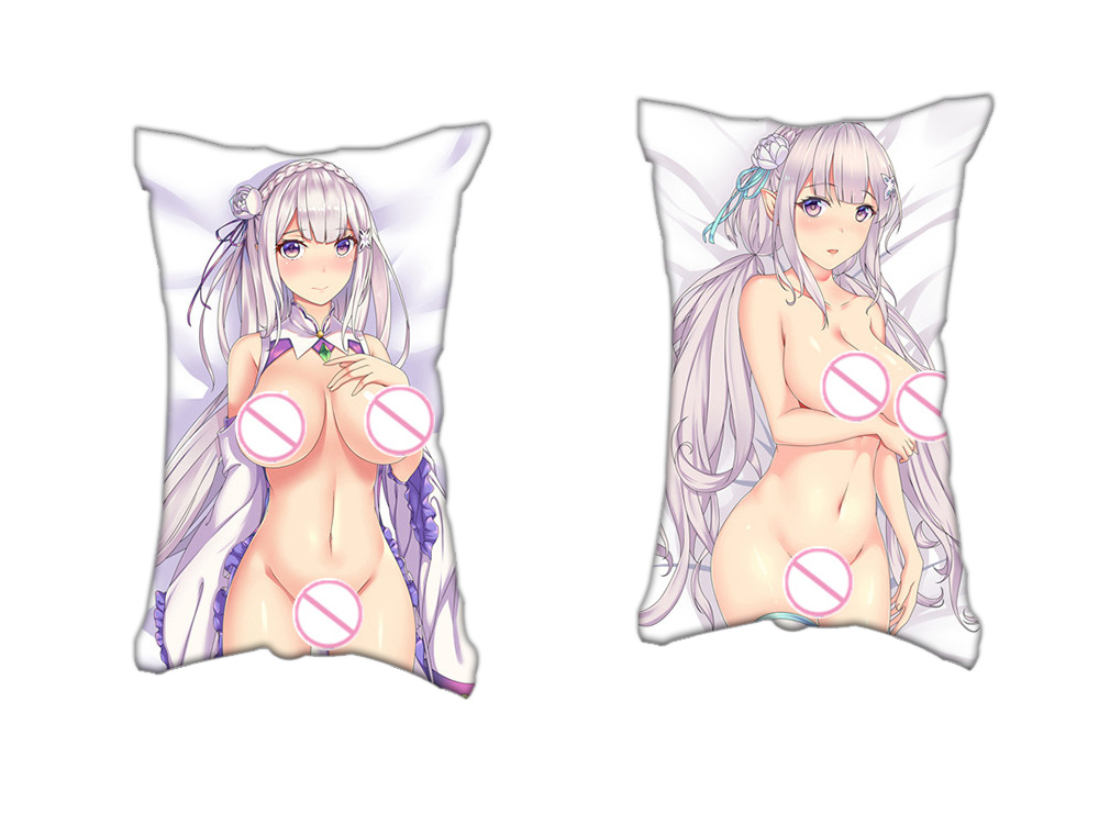 Re Zero Emilia Anime 2 Way Tricot Air Pillow With a Hole 35x55cm(13.7in x 21.6in)
