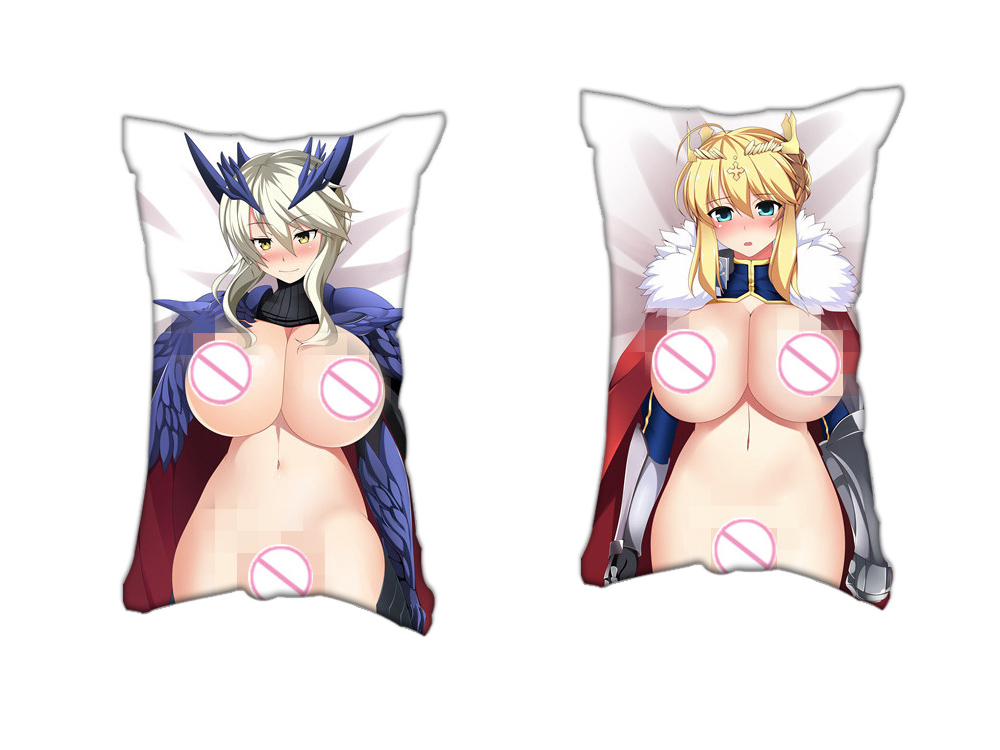 Saber Fate Anime 2 Way Tricot Air Pillow With a Hole 35x55cm(13.7in x 21.6in)