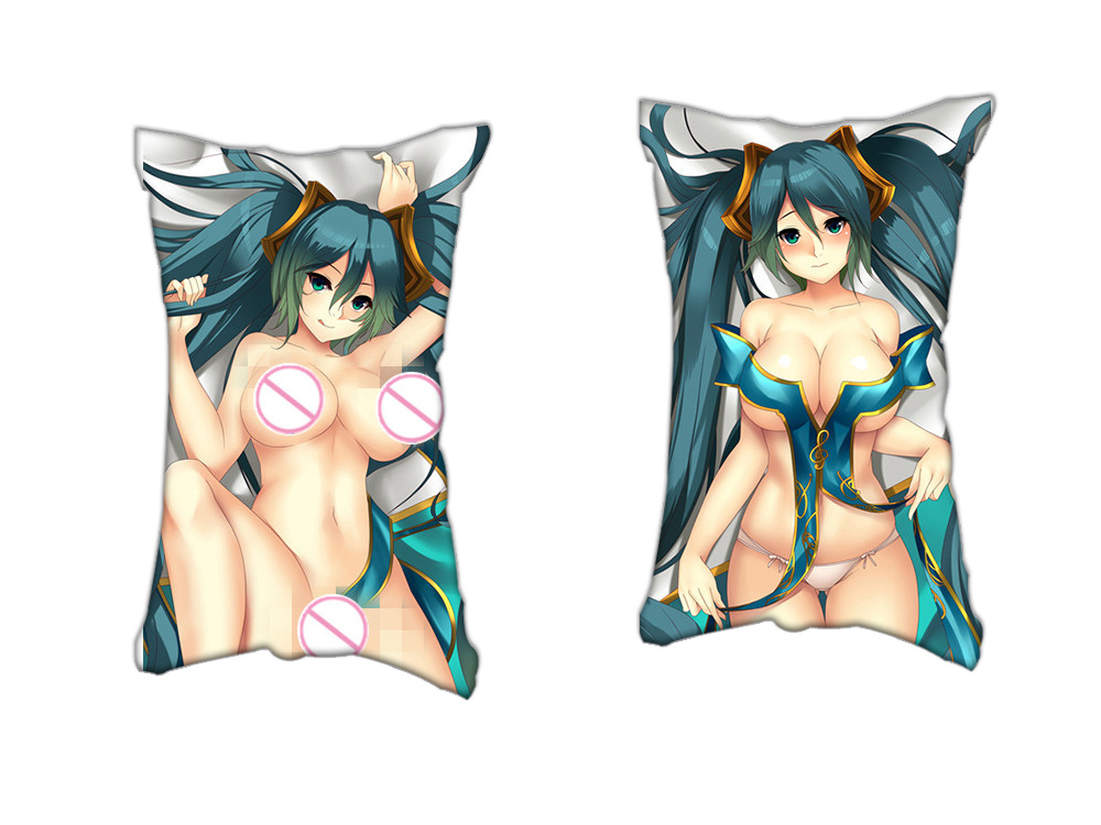 Sona League of Legends Anime 2 Way Tricot Air Pillow With a Hole 35x55cm(13.7in x 21.6in)