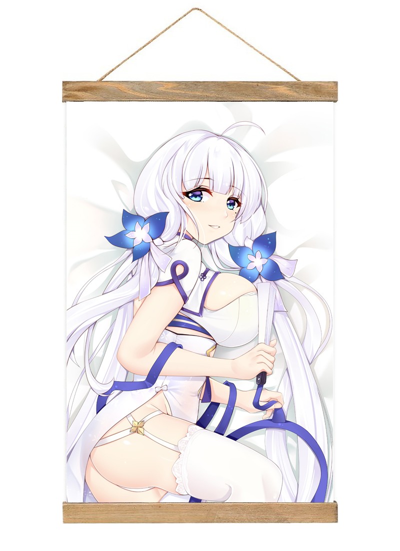 Azur Lane Illustrious-1 Scroll Painting Wall Picture Anime Wall Scroll Hanging Home Decor