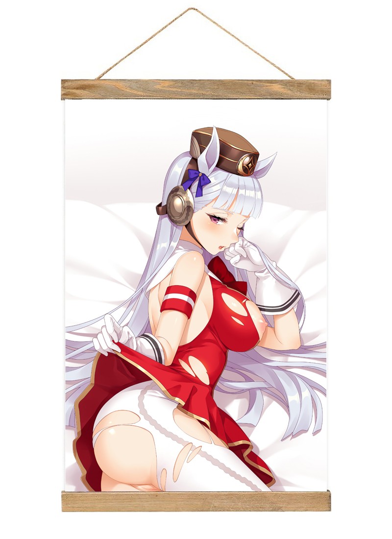 Umamusume Pretty Derby Gold Ship-1 Scroll Painting Wall Picture Anime Wall Scroll Hanging Home Decor