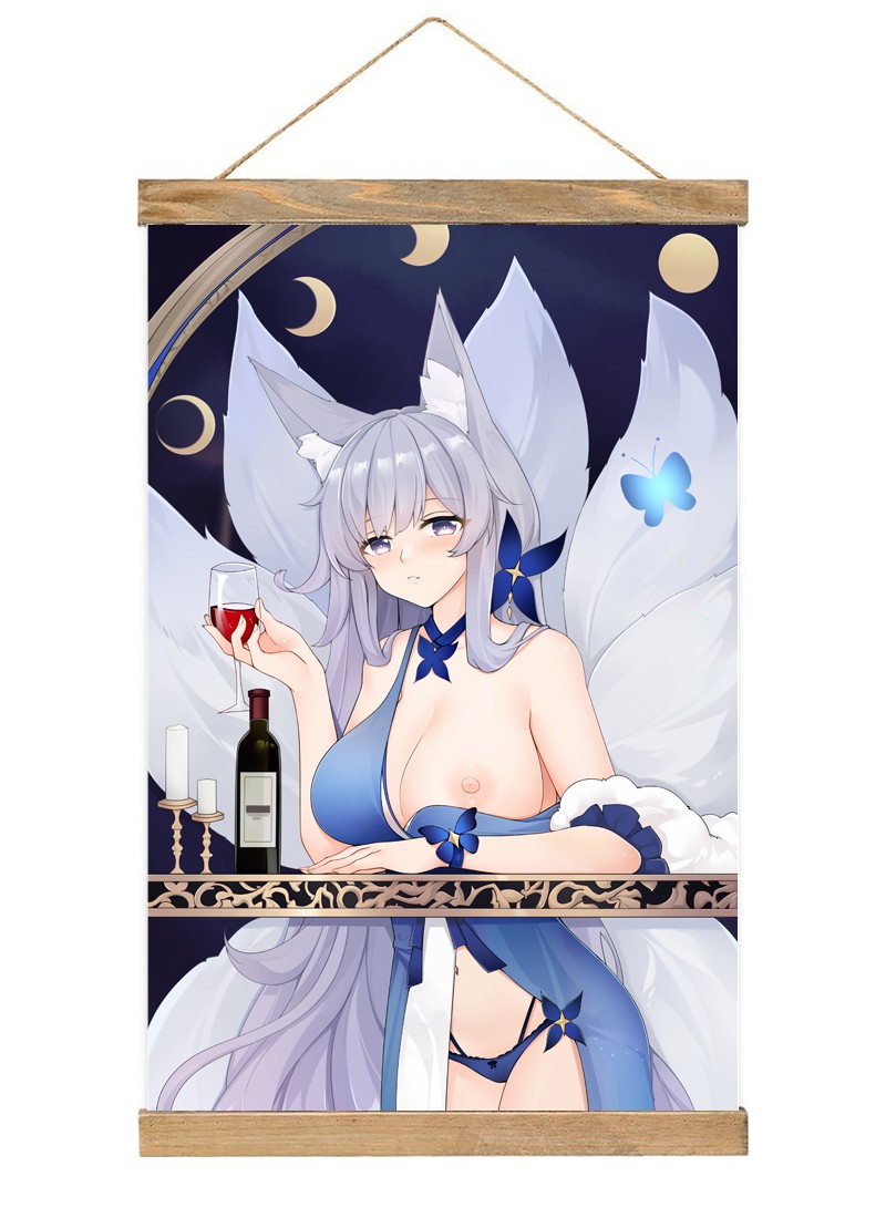 Azur Lane Shinano Scroll Painting Wall Picture Anime Wall Scroll Hanging Home Decor