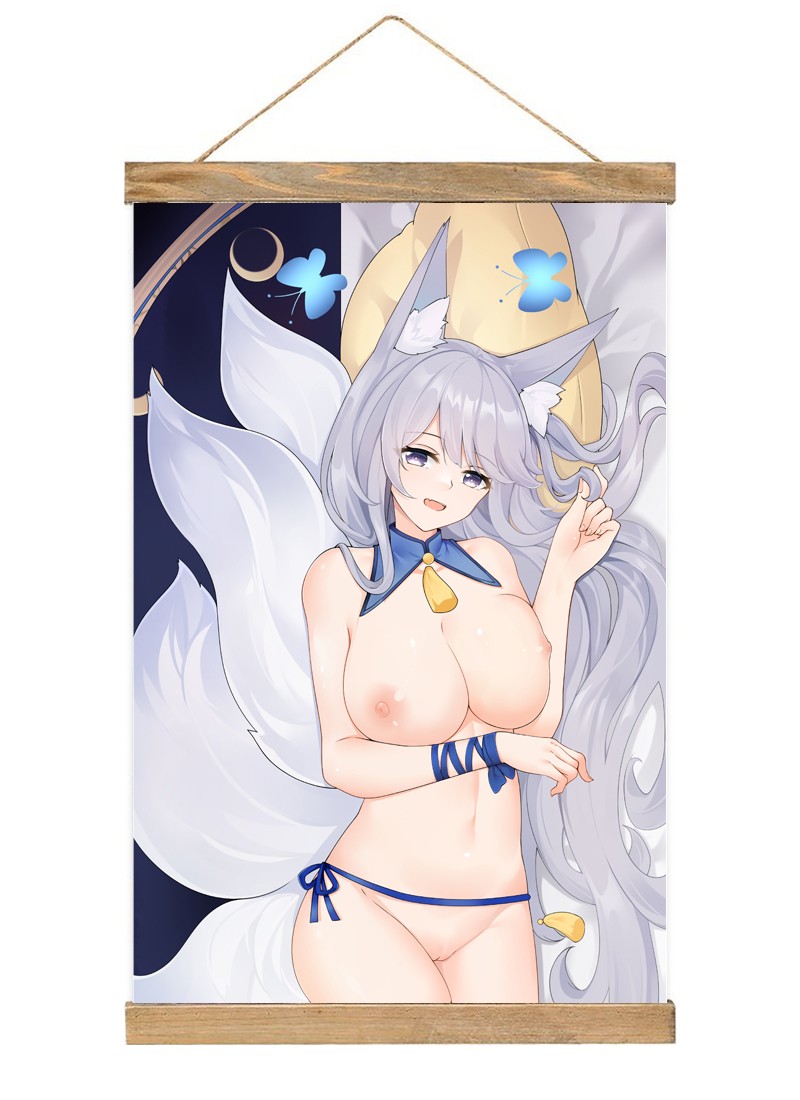 1Azur Lane Shinano Scroll Painting Wall Picture Anime Wall Scroll Hanging Home Decor