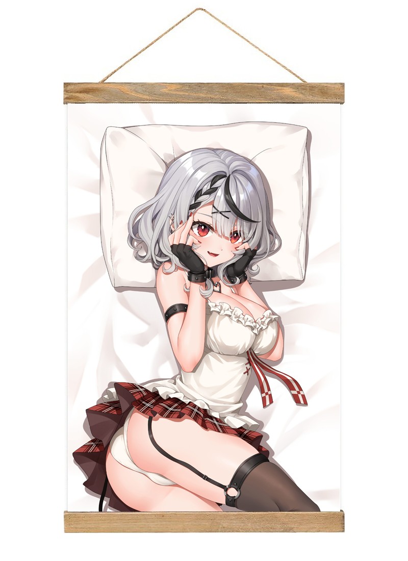 Virtual Youtuber Sakamata Chloe-1 Scroll Painting Wall Picture Anime Wall Scroll Hanging Home Decor