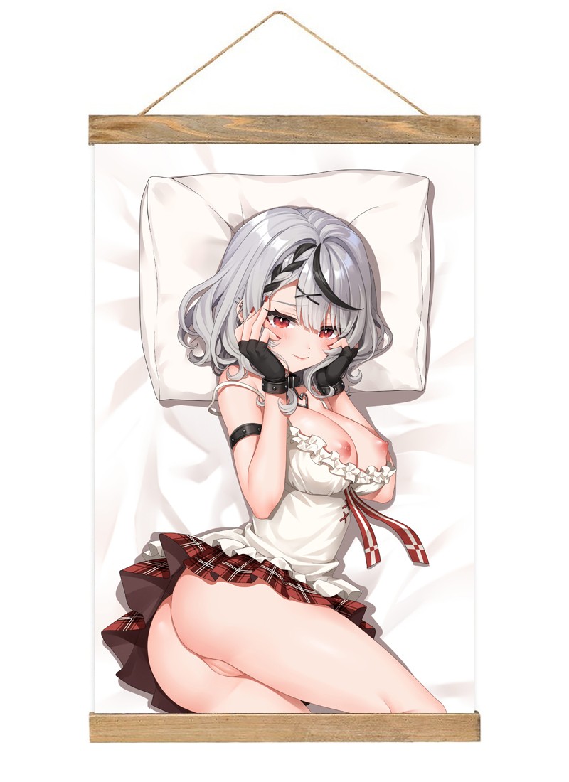 Virtual Youtuber Sakamata Chloe-1 Scroll Painting Wall Picture Anime Wall Scroll Hanging Home Decor