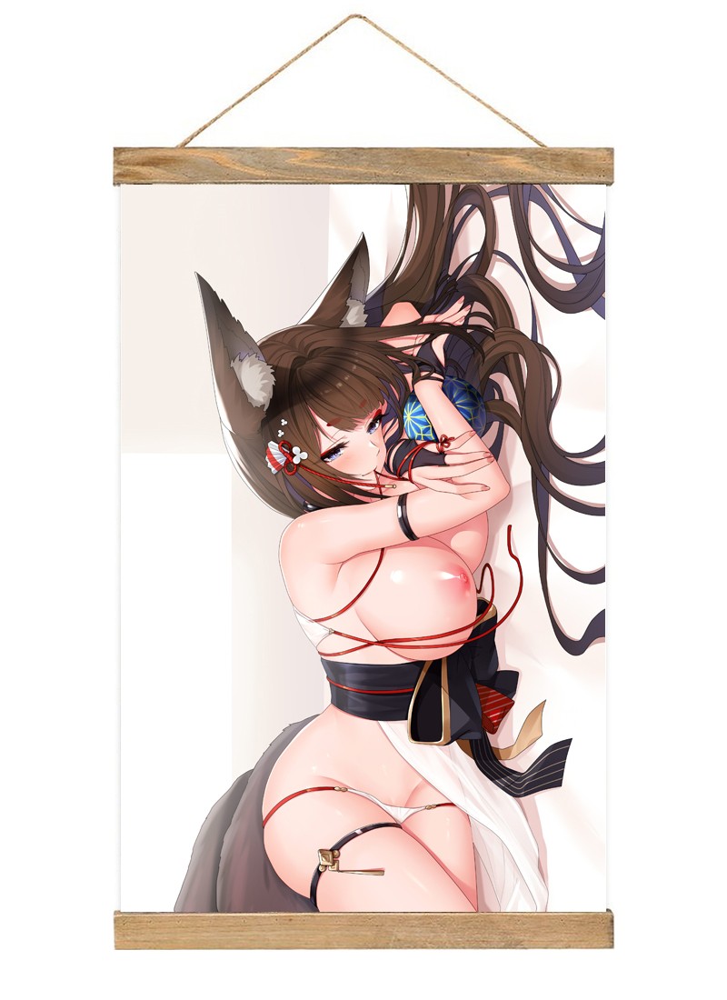 Azur Lane Amagi-1 Scroll Painting Wall Picture Anime Wall Scroll Hanging Home Decor